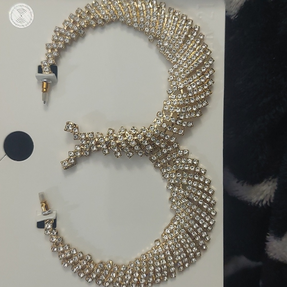 NWT‎ forever 21 gold tone earring hoops